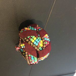 Boho Braided Beaded Cuff